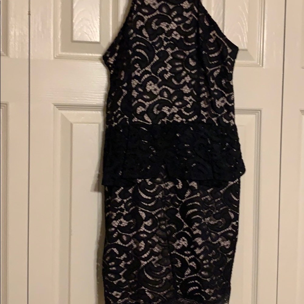 Black and Tan lace dress